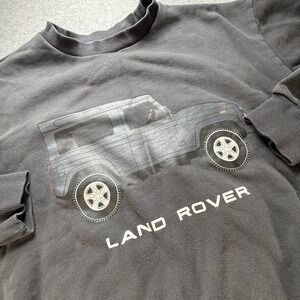 Pacsun Land Rover‎ Crewneck Black Sweatshirt Unisex S Boxy Fit
